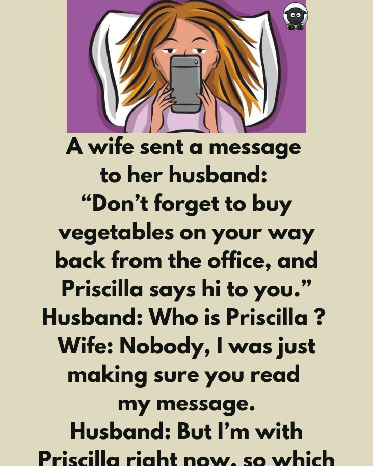 A Wife Sent A Message To Her Husband..