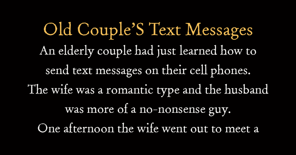 Old Couple’S Text Messages