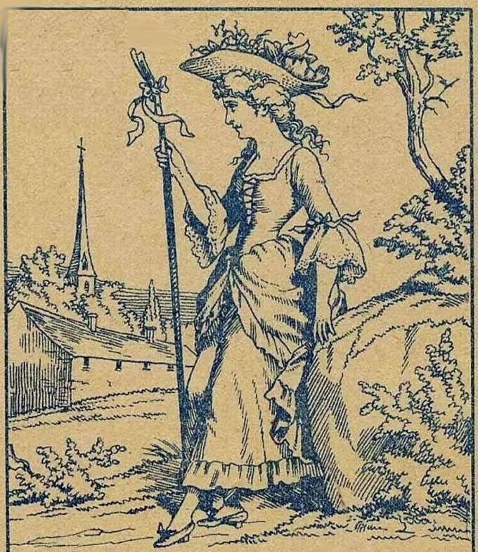 The girl looked around bewilderedly looking for the shepherd, can anyone help her?