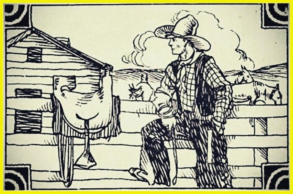 Where do 10/10 eyes see the cowboy’s wife?