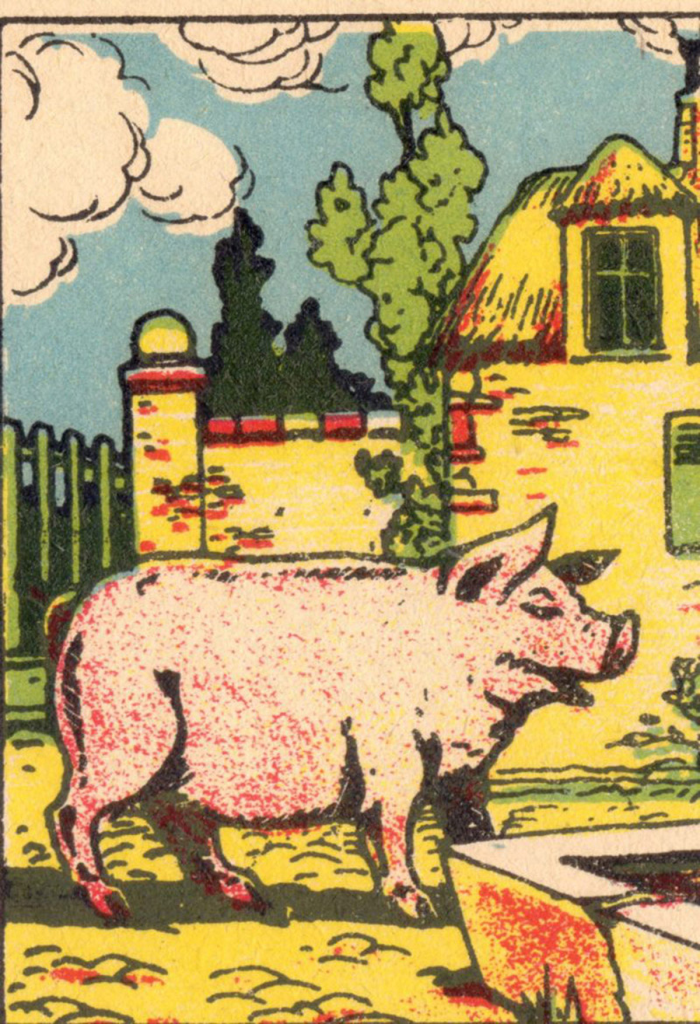 Test your eyesight: Where is the owner of the pig?