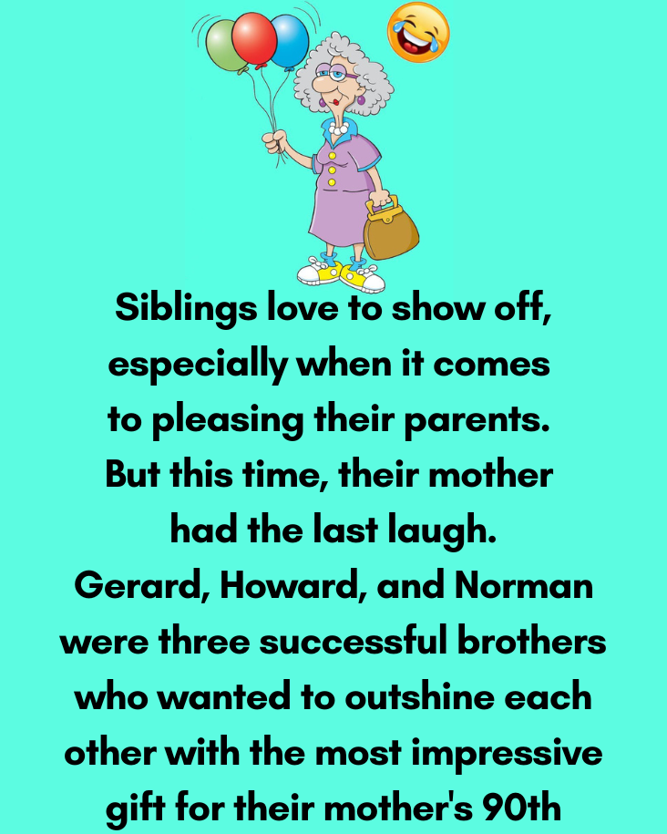 Three Sons Compete Over Who Got Their Elderly Mother the Best Birthday Present