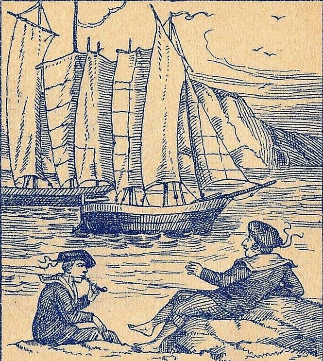 The sailors’ father is watching them from the sky, can you see him?