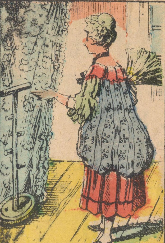 Where is the parrot in the picture?