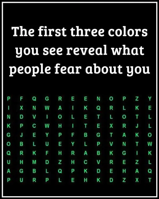 The First Three Colors You See Reveal What People Fear About You…