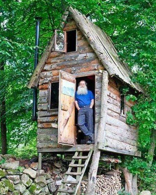 After Grandma Passed, Grandpa Found Peace In His Old Cabin-Far From Home