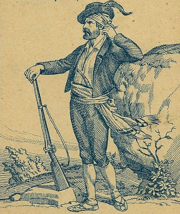 There are four people being hidden by the man, can you find them?