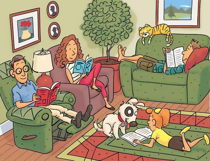 Hidden Words in a Cozy Reading Room – Can You Spot Them All?