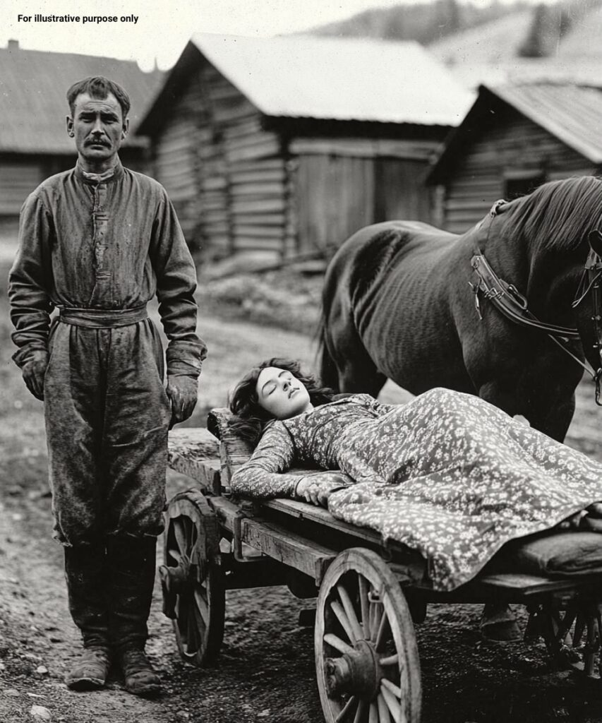 Following his mother’s advice, the husband took his wife, exhausted by illness, to a remote wilderness… And a year later he returned for her property