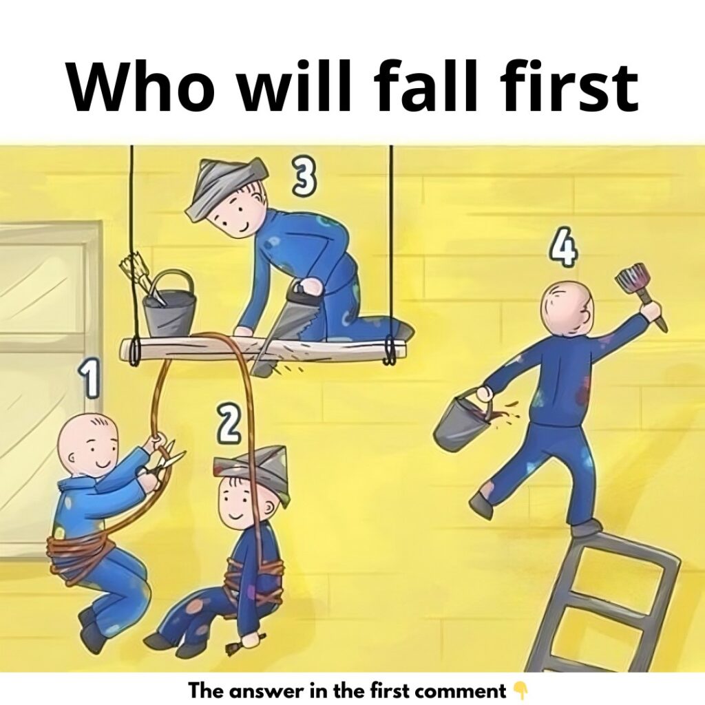 Who Will Fall First? This Seemingly Simple Riddle Has Everyone Second-Guessing Their Logic…