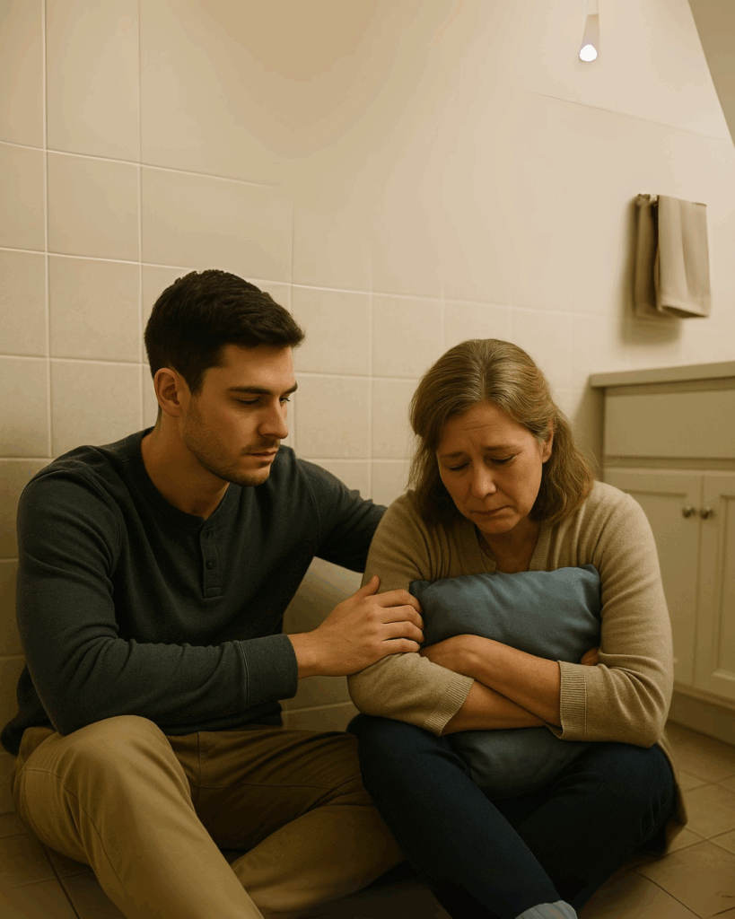 She Was Too Sick To Sleep Alone, So I Stayed On The Bathroom Floor With Her