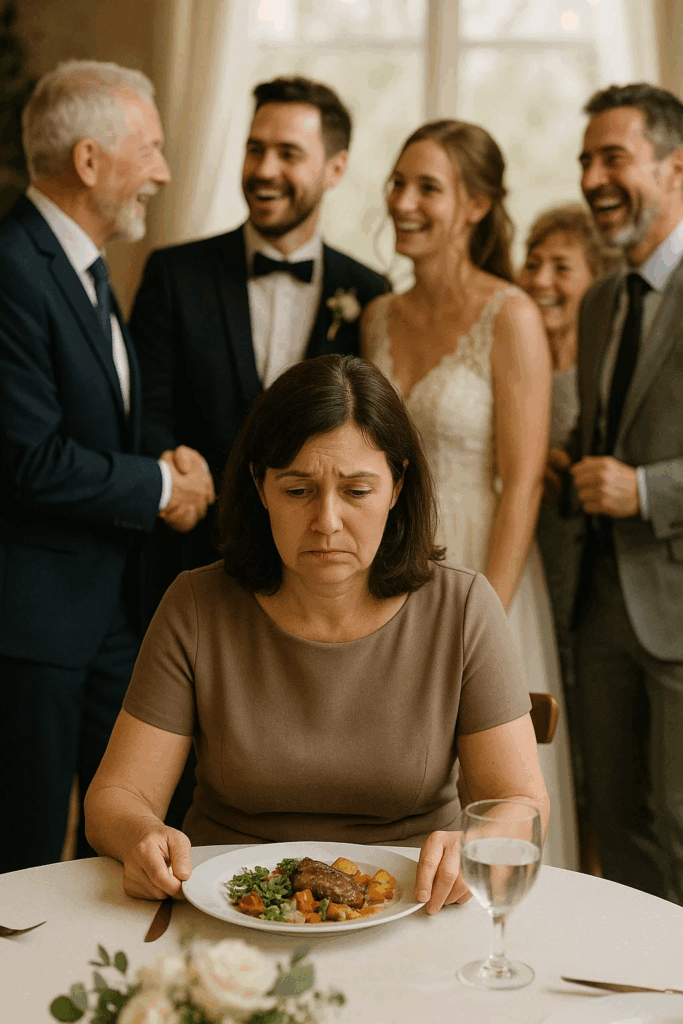 At my son’s wedding, I sat by myself and was the last to be served.