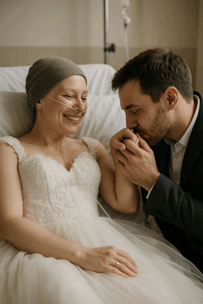 A man made the heartfelt decision to marry the woman he loved most — while she lay fighting for her life in a hospital bed.