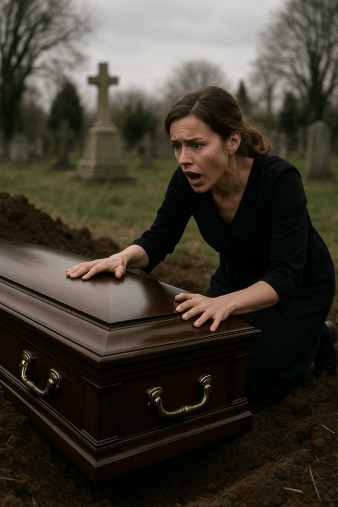 During her son’s funeral, a mother suddenly hears his voice… coming from the sealed coffin