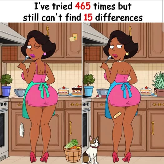 Only perfect vision can spot all 15 differences in 20 seconds