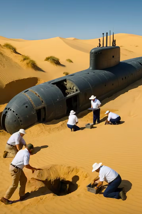A rusted submarine in the heart of the desert stunned scientists — but the real sh0ck was what they found inside.