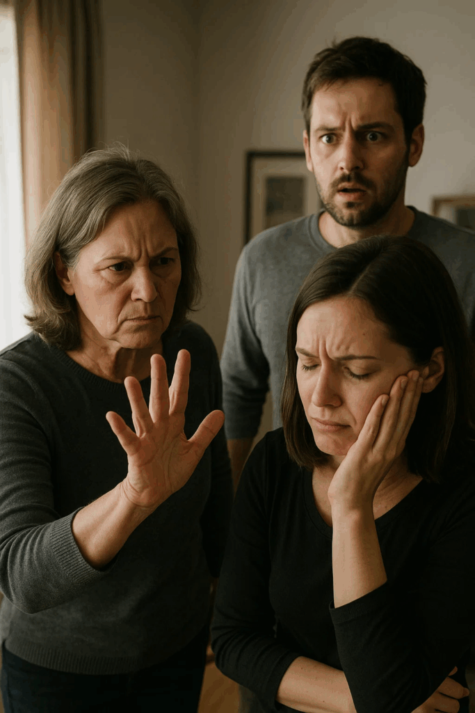 One day my husband witnessed my mother-in-law raise her hand against me.