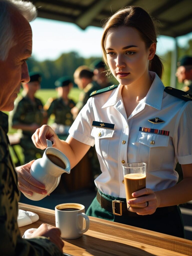 She Handed the Colonel His Coffee — Then Everyone Realized Who Was Really in Charge