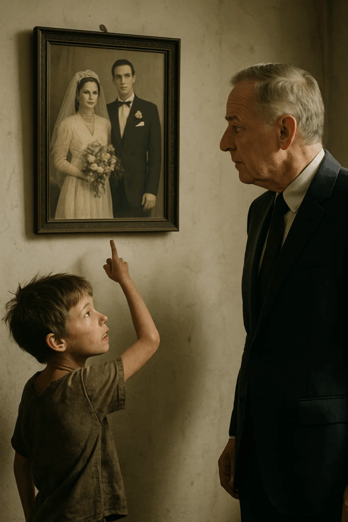 A Homeless Boy Glimpsed a Wedding Photo and Whispered, ‘That’s My Mom’ – Unraveling a Hidden Truth That Turned a Billionaire’s Life Upside Down