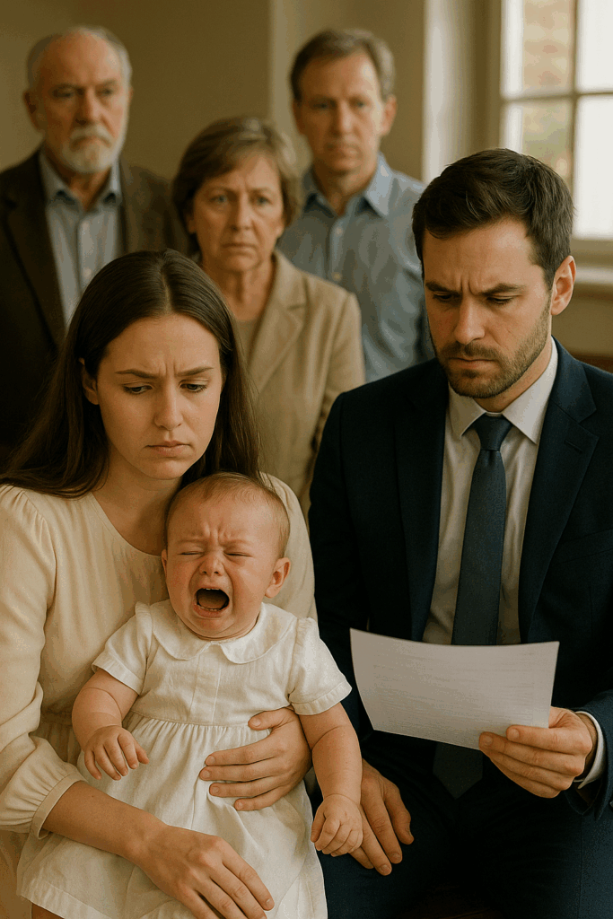 At the christening, she made my infant cry. Minutes later, her secret was in my husband’s hands.
