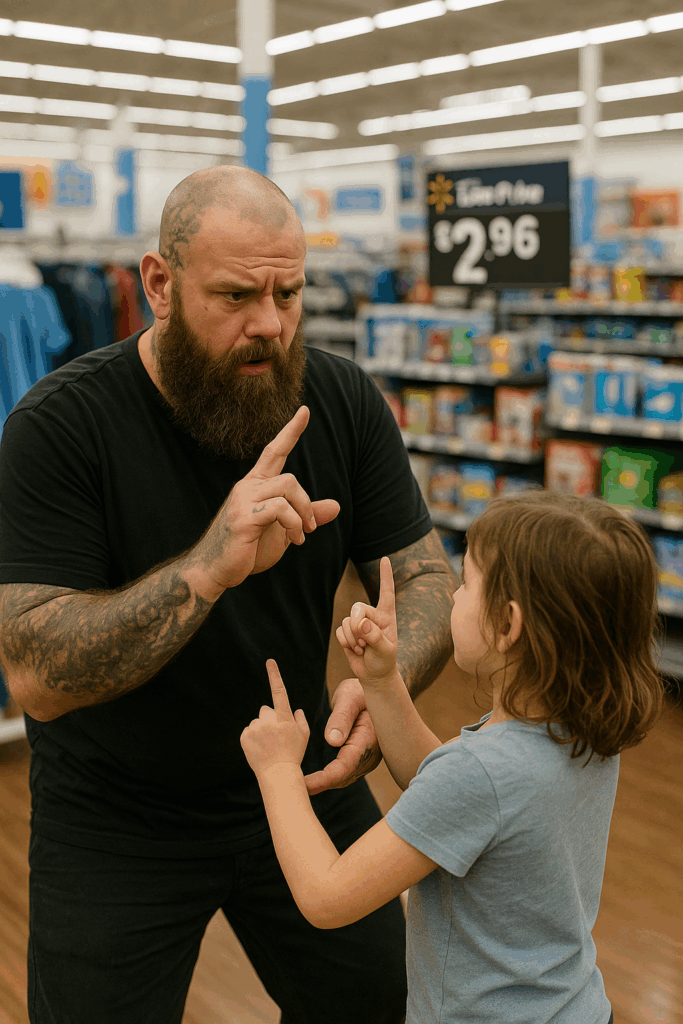 A 6-Year-Old Without a Voice Rushed Toward a Fearsome Stranger—What She Signed Had Walmart Staring